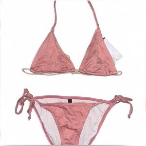 ViX Paula Hermanny Women's Bikini Set 2-Piece Triangle Swimsuit Sz XS Beach NWT